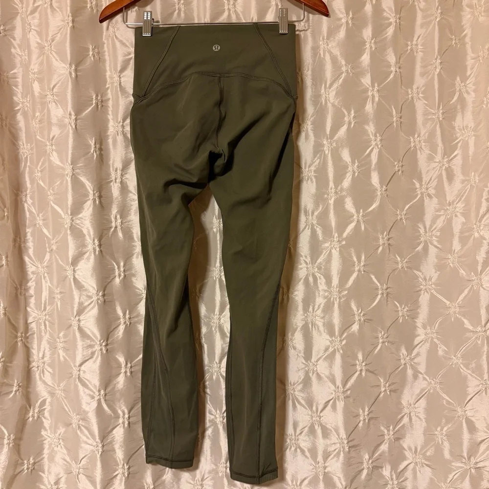 Lululemon Train Times 7/8 Pant Mesh Leggings Sage Green